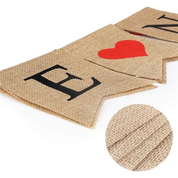 Valentines Day Decor, Valentines Decorations Banner,Valentines Day Burlap Banner - Picture 5 of 8